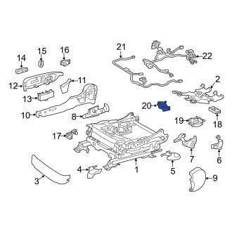 New OEM Front Right Lower Climate Controlled Seat Duct Fits, 2013-2018 Lexus ES - Part # 8586630030