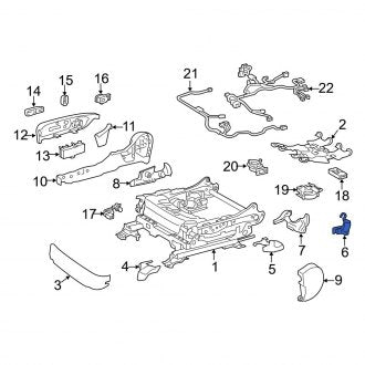 New OEM Rear Left Seat Frame Trim Panel Fits, 2014-2018 Lexus ES - Part # 7187333120