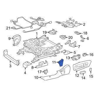 New OEM Left Seat Frame Trim Panel Screw Cap Fits, 2014-2015 Lexus ES - Part # 7317930021C0