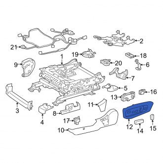 New OEM Front Left Seat Switch Panel Fits, 2016-2018 Lexus ES - Part # 7189433010