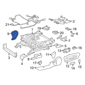 New OEM Front Left Forward Seat Frame Trim Panel Fits, 2014-2015 Lexus ES - Part # 7186833080A0