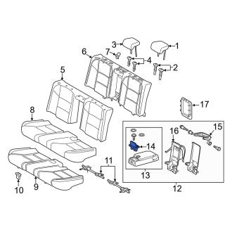 New OEM Rear Seat Armrest Cup Holder Fits, 2016-2018 Lexus ES - Part # 7280633080F0