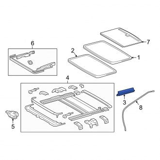 New OEM Sunroof Opening Trim Fits, 2013-2018 Lexus ES - Part # 6321730100