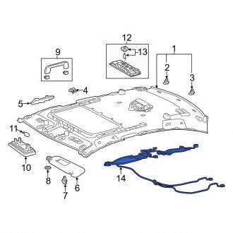 New OEM Headliner Wiring Harness Fits, 2013-2015 Lexus ES - Part # 8217133G30