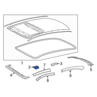 New OEM Front Right Roof Panel Bracket Fits, 2013-2018 Lexus ES - Part # 6324133110