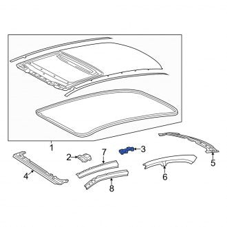 New OEM Rear Right Roof Panel Bracket Fits, 2013-2018 Lexus ES - Part # 6324333120