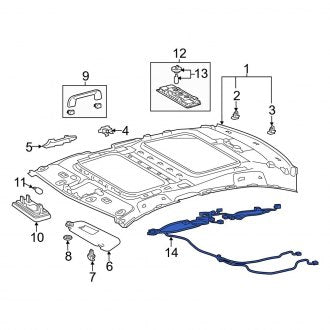 New OEM Headliner Wiring Harness Fits, 2013-2015 Lexus ES - Part # 8217133F80