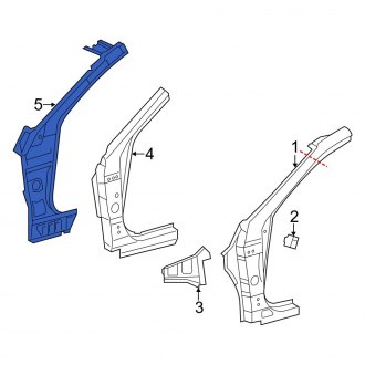 New OEM Left Inner Body A-Pillar Fits, 2016-2018 Lexus ES - Part # 6110206220