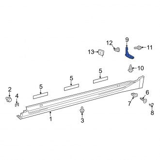 New OEM Left Stone Deflector Fits, 2016-2018 Lexus ES - Part # 7586233060