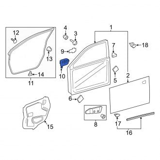 New OEM Front Right Door Access Cover Fits, 2013-2018 Lexus ES - Part # 8796333010