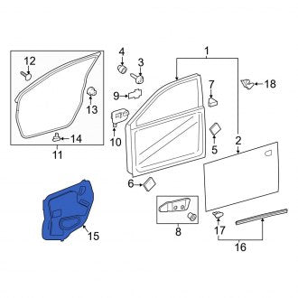 New OEM Front Left Door Water Deflector Fits, 2013-2018 Lexus ES - Part # 6783233120