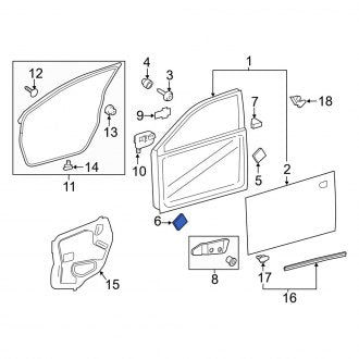 New OEM Front Door Interior Trim Panel Insulator Fits, 2013-2018 Lexus ES - Part # 6781130100