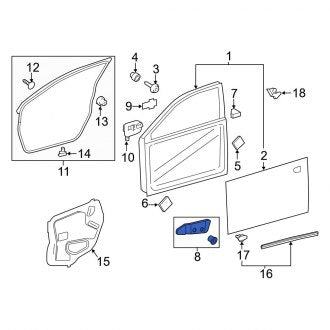 New OEM Front Left Door Panel Insulation Fits, 2016-2018 Lexus ES - Part # 6792406120