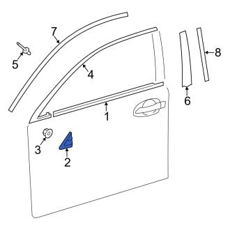 New OEM Front Left Door Molding Fits, 2013-2018 Lexus ES - Part # 6749633020