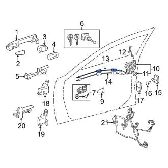 New OEM Front Door Latch Cable Fits, 2013-2018 Lexus ES - Part # 6975006180