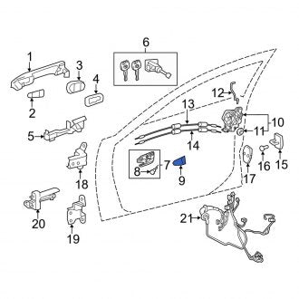 New OEM Front Left Exterior Door Handle Cover Fits, 2013-2018 Lexus ES - Part # 692180E010E2