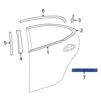 New OEM Rear Right Door Emblem Fits, 2013-2015 Lexus ES - Part # 7547333020