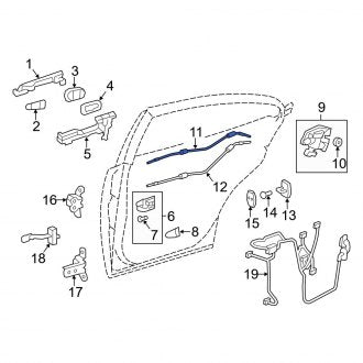 New OEM Rear Inner Door Latch Cable Fits, 2013-2018 Lexus ES - Part # 6977006170