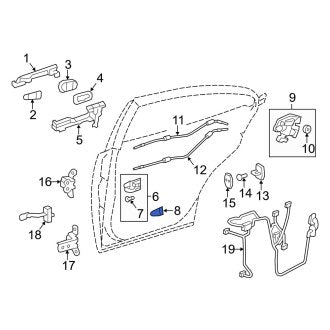 New OEM Front Left Exterior Door Handle Cover Fits, 2013-2015 Lexus ES - Part # 692180E010J2