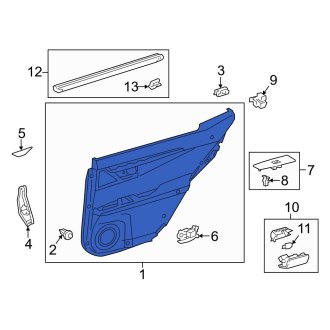 New OEM Rear Left Inner Door Interior Trim Panel Fits, 2017-2018 Lexus ES - Part # 6764033F31E8