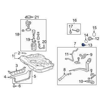 New OEM Fuel Pocket Gasket Fits, 2013-2018 Lexus ES - Part # 7727733100