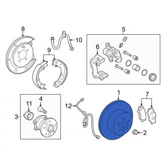 New OEM Rear Disc Brake Rotor Fits, 2016-2018 Lexus ES - Part # 4243106120