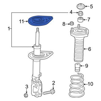 New OEM Rear Right Coil Spring Insulator Fits, 2016-2018 Lexus ES - Part # 4825806080