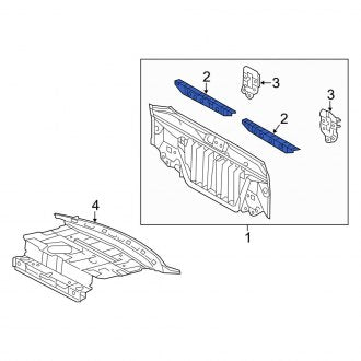 New OEM Right Rear Body Panel Bracket Fits, 2013-2018 Lexus ES - Part # 5838506140