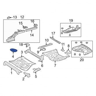 New OEM Rear Fuel Tank Access Cover Fits, 2015-2018 Lexus ES - Part # 583250W022