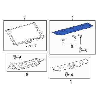 New OEM Rear Forward Package Tray Trim Fits, 2016 Lexus ES - Part # 6433033790C0