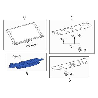 New OEM Package Tray Insulator Fits, 2013-2018 Lexus ES - Part # 6419533050