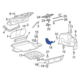 New OEM Rear Right Rearward Trunk Trim Panel Fits, 2016-2018 Lexus ES - Part # 6472106300C1