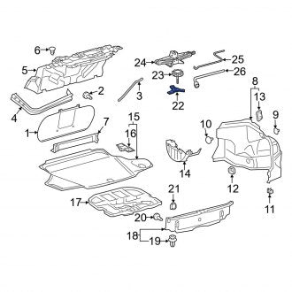 New OEM Spare Tire Bracket Fits, 2013-2018 Lexus ES - Part # 6477833070