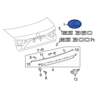 New OEM Rear Deck Lid Emblem Fits, 2013-2018 Lexus ES - Part # 7544233370