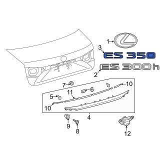 New OEM Rear Deck Lid Emblem Fits, 2013-2018 Lexus ES - Part # 9097502078