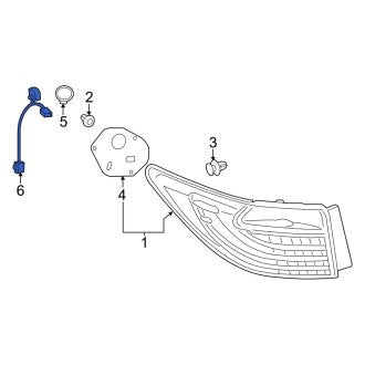 New OEM Rear Tail Light Wiring Harness Fits, 2016-2018 Lexus ES - Part # 8155533620