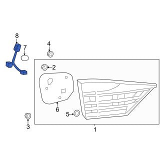 New OEM Rear Back Up Light Wiring Harness Fits, 2013-2015 Lexus ES - Part # 8158533240