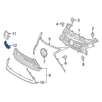 New OEM Front Right Grille Fits, 2016-2018 Lexus ES - Part # 5312706020