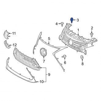 New OEM Grille Insulator Fits, 2016-2018 Lexus ES - Part # 533840R010