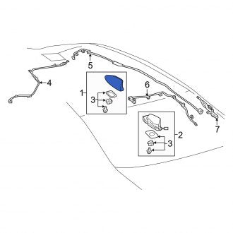 New OEM Radio Antenna Cover Fits, 2016-2018 Lexus ES - Part # 8607733010