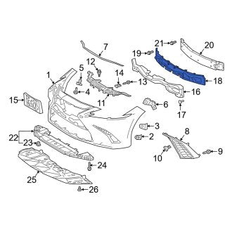 New OEM Bumper Impact Absorber Bracket Fits, 2019-2024 Lexus ES - Part # 5214806101