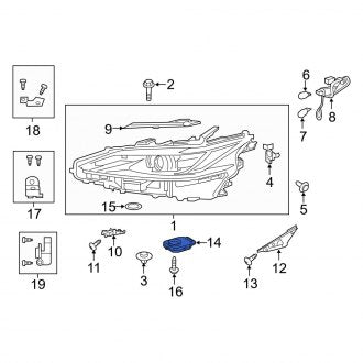 New OEM Front Right Headlight Control Module Fits, 2019-2022 Lexus ES - Part # 8101633F30