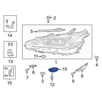 New OEM Front Left Headlight Control Module Fits, 2019-2022 Lexus ES - Part # 8105633F60