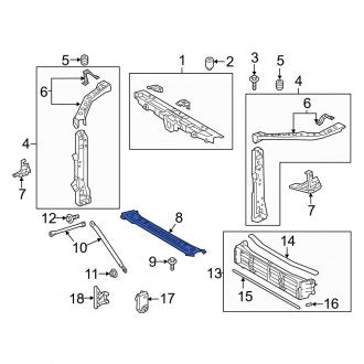 New OEM Front Lower Radiator Support Tie Bar Fits, 2019-2024 Lexus ES - Part # 5710406060