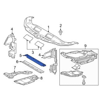 New OEM Front Upper Radiator Support Air Deflector Fits, 2019-2024 Lexus ES - Part # 16594F0010