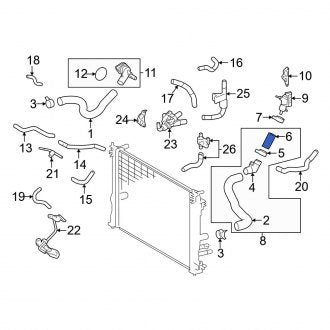 New OEM Radiator Coolant Hose Fits, 2021-2024 Lexus ES - Part # 16260F0010