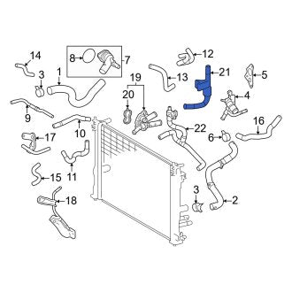 New OEM Engine Coolant Pipe Fits, 2021-2024 Lexus ES - Part # 1627825020