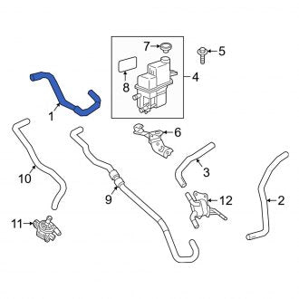 New OEM Right Drive Motor Inverter Radiator Hose Fits, 2019-2024 Lexus ES - Part # G922706041