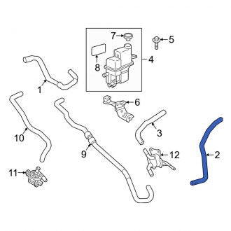 New OEM Left Radiator Coolant Hose Fits, 2019-2024 Lexus ES - Part # G922806090