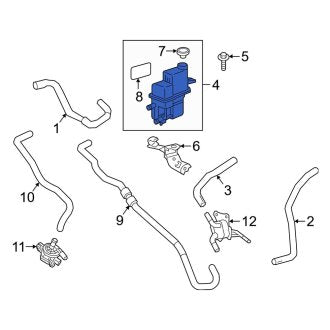 New OEM Drive Motor Inverter Coolant Reservoir Fits, 2019-2024 Lexus ES - Part # G91H033010